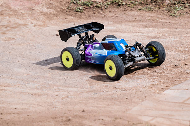 istock Radio-controlled car speeding on dirt track 2236381010
