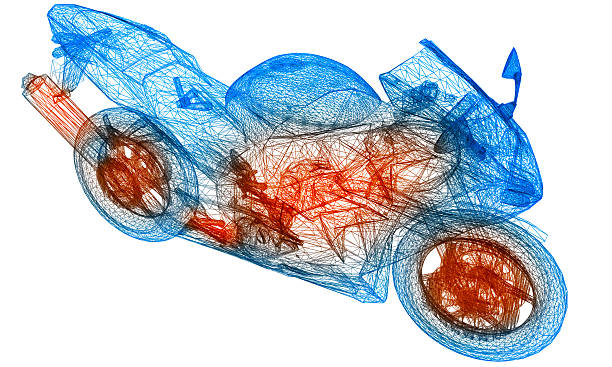 istock Thermal Image of Racing Motorcycle Model 2236385061