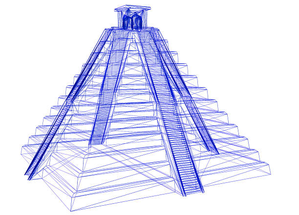 Mesoamerican pyramids form a prominent part of ancient Mesoamerican architecture. Mayan temples have a pyramid-like structure. These pyramids relied on intricate carved stone in order to create a stair-stepped design.