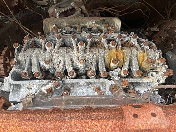 istock Rusty Old Car Engine Block with Corrosion and Decay 2236386334