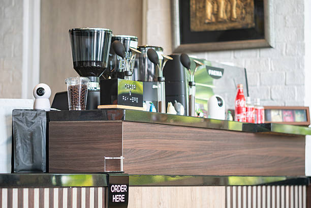 istock Coffee Shop Counter with Equipment and Decor 2236388860