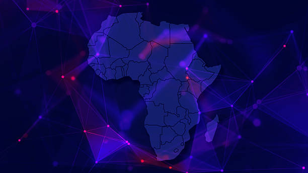 istock Map of Africa composited with networked plexus environment 2236393577