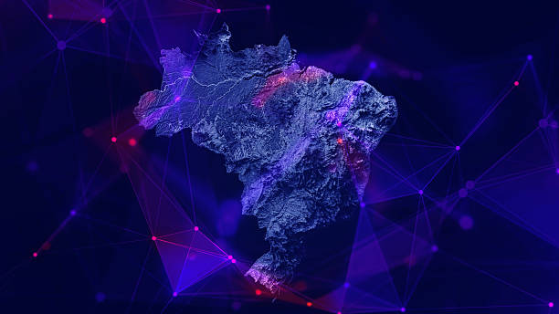 istock Map of China composited with networked plexus environment 2236393624