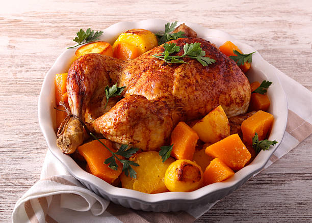 istock chicken with potatoes and pumpkin 2236393673