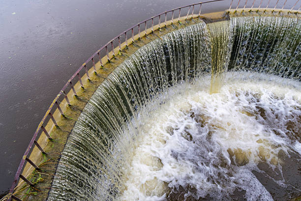 Weir in a small dam / sluice - water reservoir engineering feature