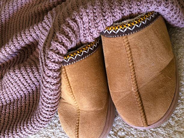 istock Warm home scene with comfort footwear. 2236405867