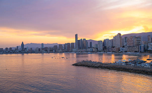 istock Beautiful sunset over the Benidorm skyline 2236407148
