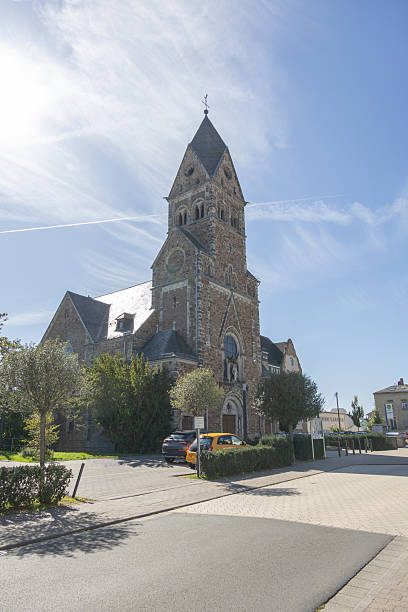 istock old cathedral in Geisenheim with blue sky 2236414389