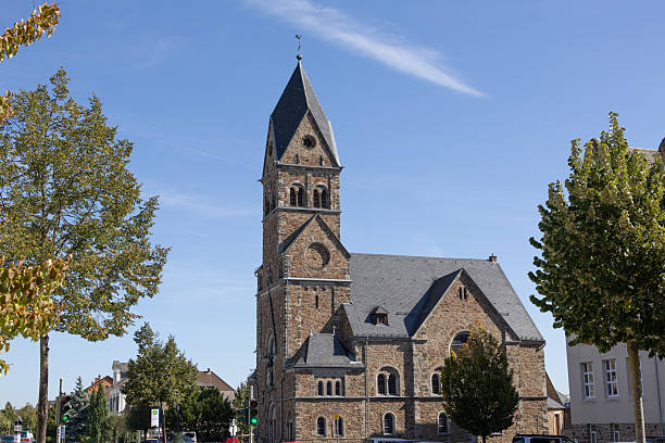 istock old cathedral in Geisenheim with blue sky 2236414403