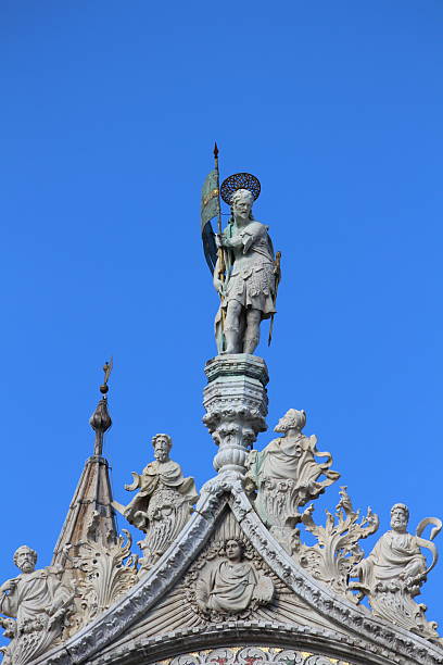 istock Facade sculptures of St Mark's Basilica in Venice, Italy 2236425434
