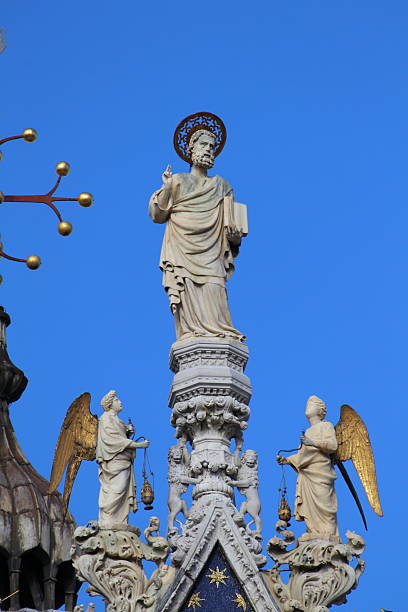 istock Facade sculptures of St Mark's Basilica in Venice, Italy 2236425497