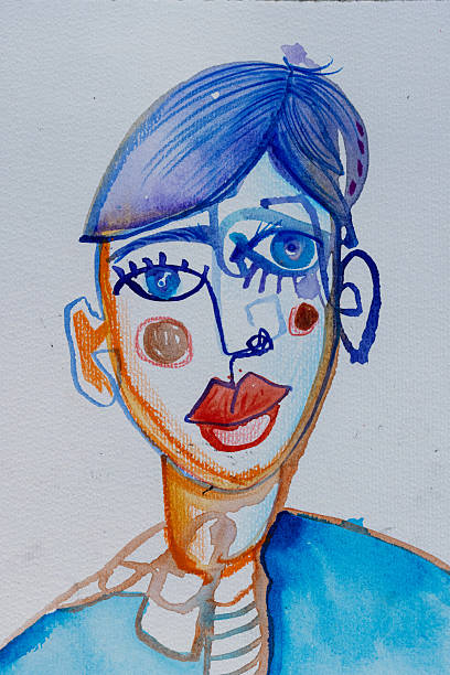 istock Abstract portrait of colorful male character 2236430303