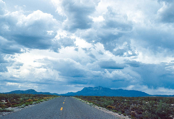 Texas Highway 54 Clouds Coming In - 1984