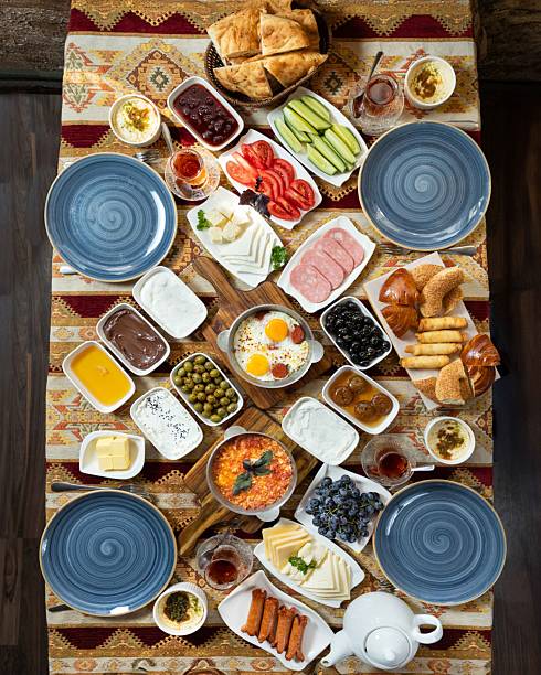 istock Elegant breakfast spread featuring traditional dishes and fresh ingredients on a decorative table 2236435626