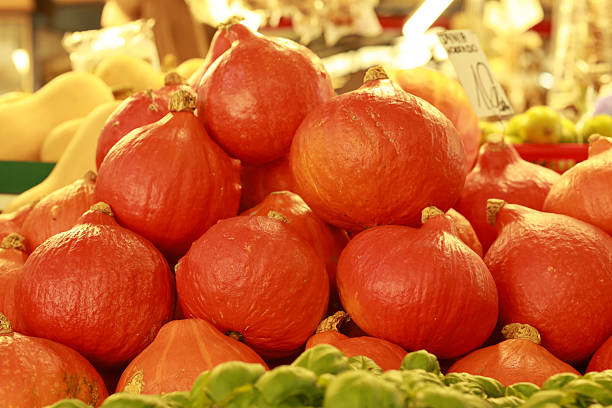 Pumpkins on a farmer's market