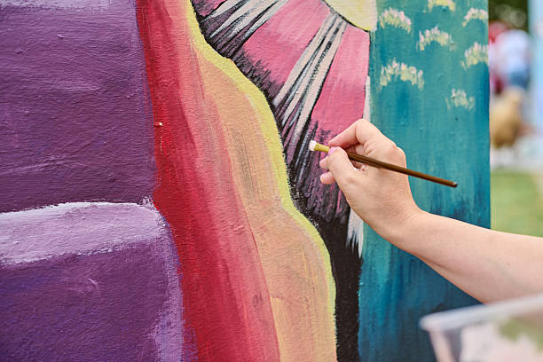 istock Vibrant outdoor painting event capturing art in progress 2236446977