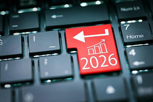 istock Enter in 2026 year with rising chart 2236448047