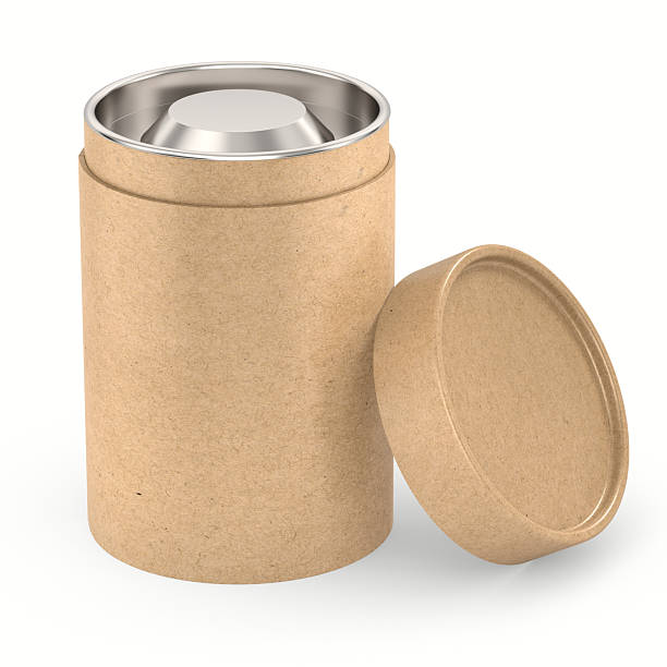istock Kraft paper tube on white background. Isolated 3D illustration 2236449532