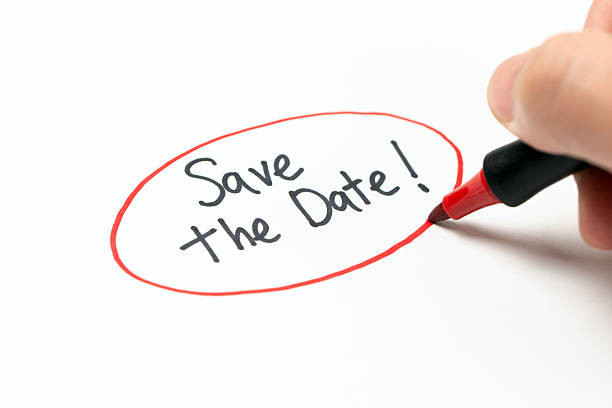 Handwriting text Save The Date with red marker pen, conceptual remember the schedule, appointment or invitation