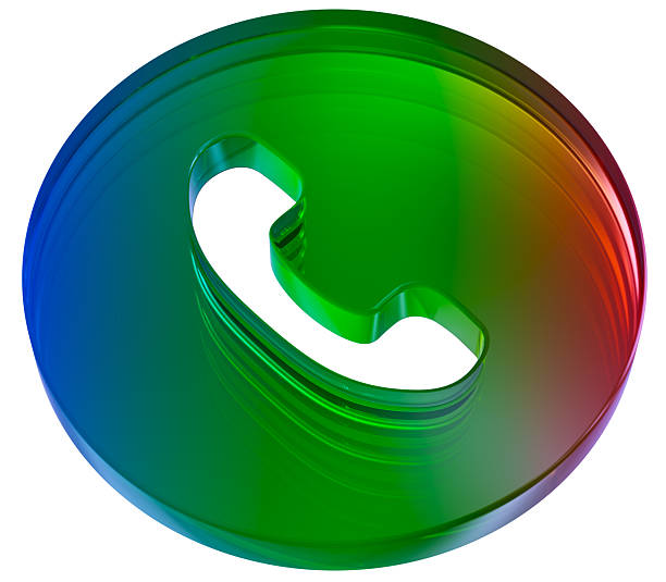 3d Phone call mark symbol realistic icon. call center icon. colorful infinity with glass effect shaped, Talking service call support hotline concept. 3d rendering illustration, presentation isolated on white background