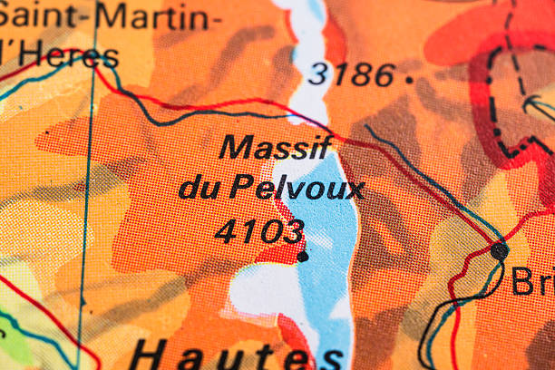 istock Detailed map section highlighting Massif du Pelvoux.. 2236461225
