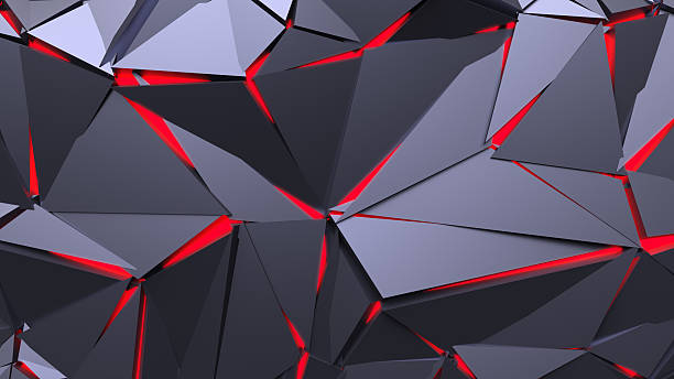 istock Abstract Polygonal Red Light Background Art Backgrounds 3D Illustration Volume-4 2236469466