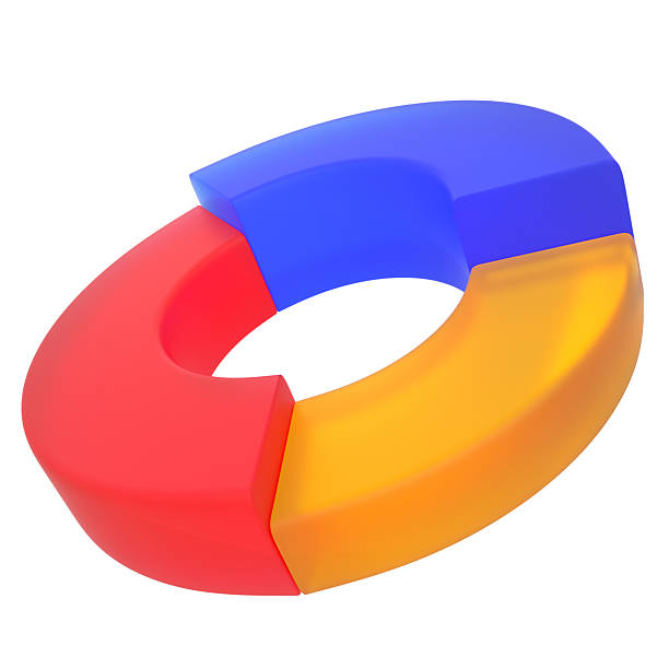 istock Donut chart on isolated White background, 3d illustration 2236471427