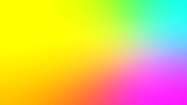 Yellow, Magenta and cyan Gradient Effect blank background, Wall and floor abstract texture, Studio blurred illustration, defocused template