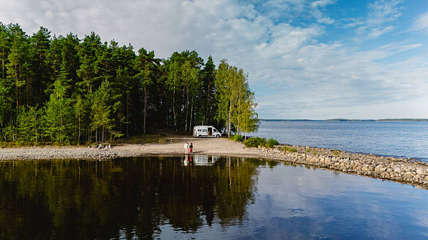 istock Relaxing by Lake Saimaa, a tranquil getaway surrounded by nature in Finland 2236477741