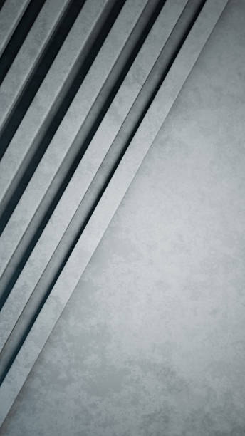 istock Minimal Backgrounds Architectural concrete stripes in a minimalist diagonal composition Gray textured background with deep shadows and clean modern 2236478642