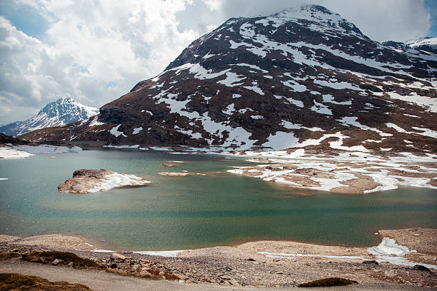 The Bernina Pass in eastern Switzerland