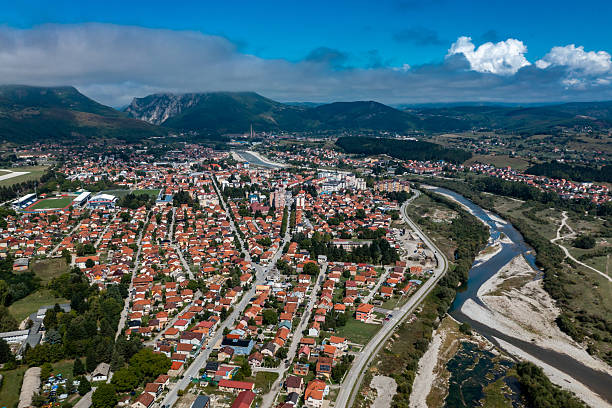 istock Panorama of Berane, drone view. Montenegro 2236493525