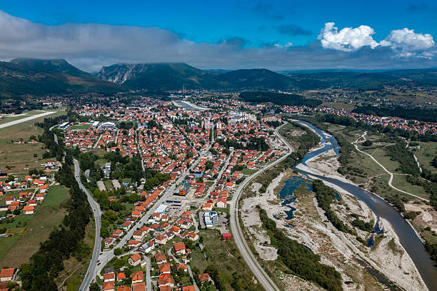 istock Panorama of Berane, drone view. Montenegro 2236493629