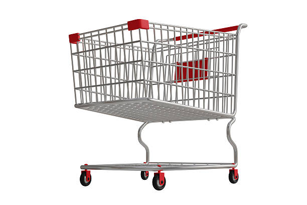 istock 3D render image showing shopping cart on isolate white background 2236498173