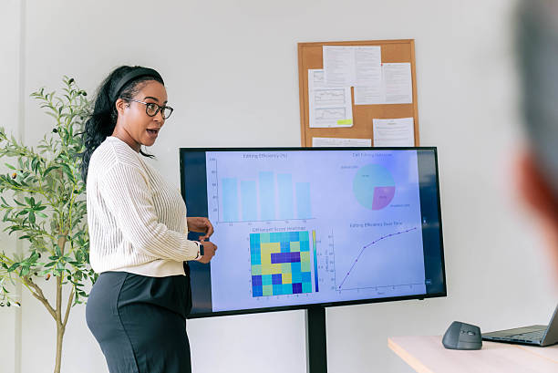 istock A Confident Black Researcher Presents Data on a Large Screen in a Modern Workspace 2236503824