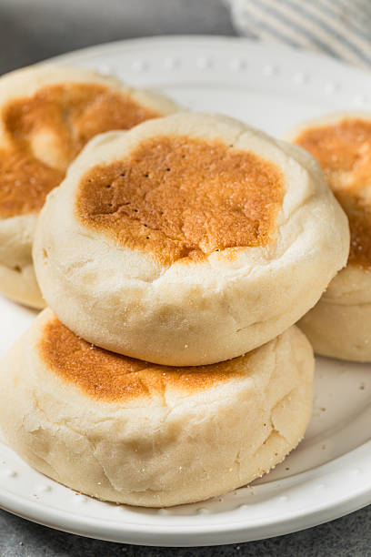 istock Homemade English Muffins on a Plate 2236504883