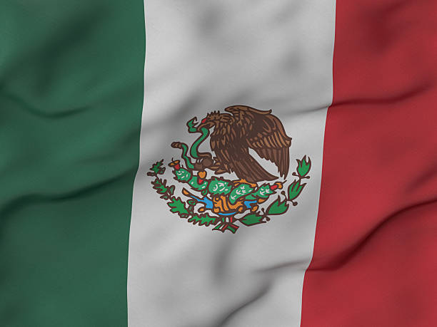 istock Wrinkled fabric Mexico flag 2236519996