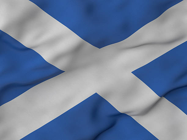 istock Wrinkled fabric Scotland flag 2236520015