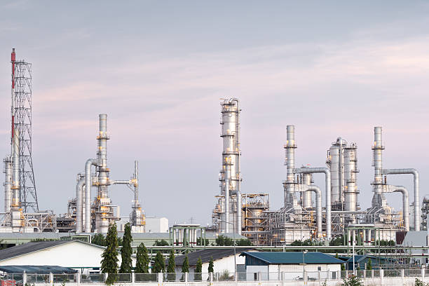 istock Oil refinery plant with sky background. 2236524809