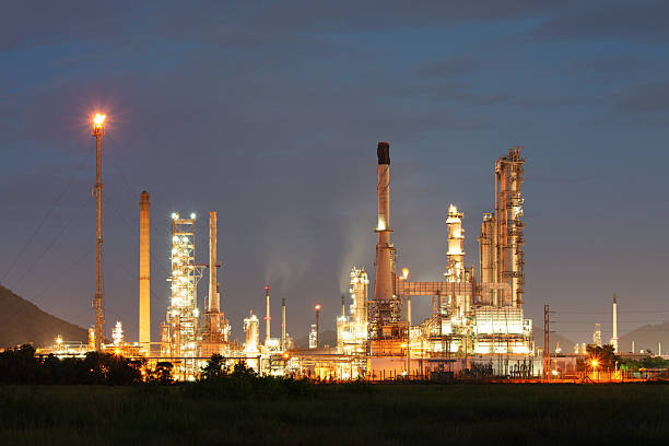 istock Oil gas refinery plant with sky background. 2236524819