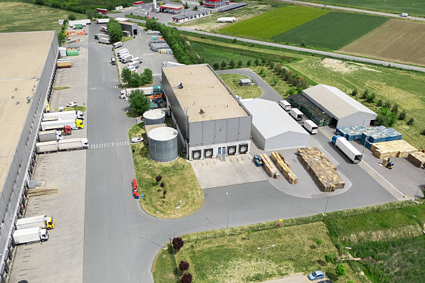 istock Aerial view of logistics center. 2236528189
