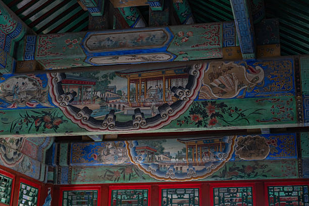 istock Wooden caisson ceiling from Chinese architecture in China 2236530030