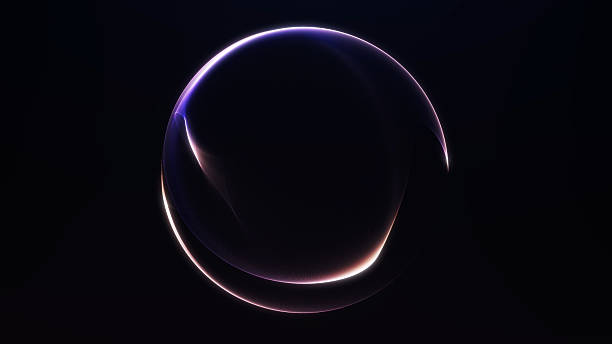 istock A glowing abstract futuristic purple energy sphere with smooth neon gradient highlights and soft particle texture on dark background. 2236531252