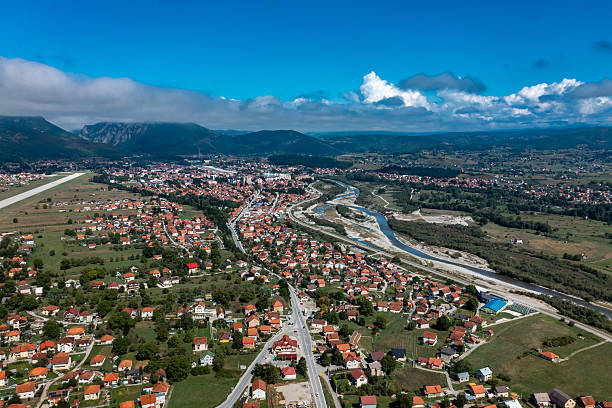 istock Panorama of Berane, drone view. Montenegro 2236536400