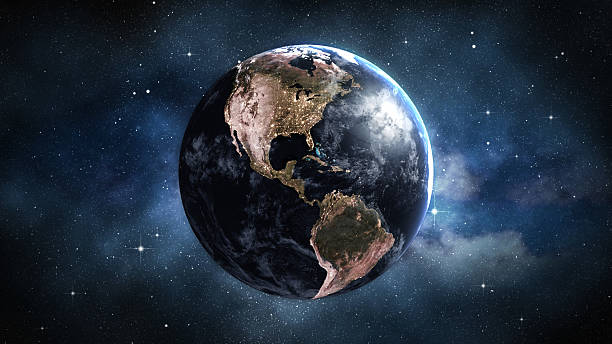 istock Planet Earth View from Space with Americas at Night 2236541003