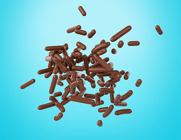istock Chocolate Sprinkles For Cakes And Bakery Items Falling From Top 3D Illustration 2236547611