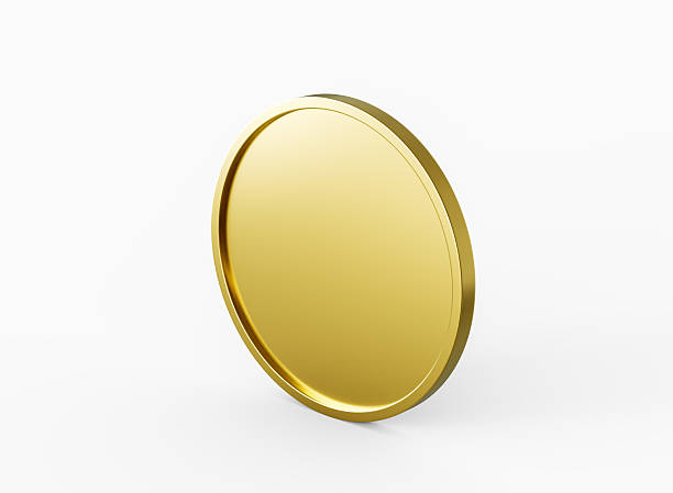 istock 3d Golden Shiny Rounded Coin Isolated On White Background 3d Illustration 2236547694