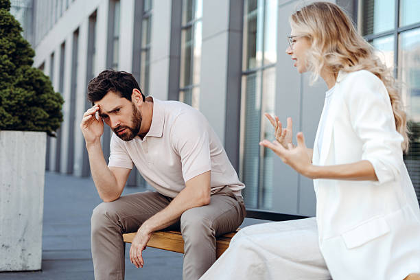 istock Couple having a stressful argument outdoors in the city 2236552671