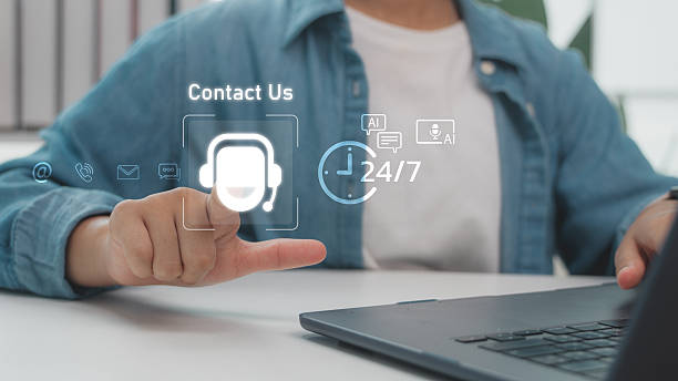 istock AI customer support assistant with 24/7 contact icons, chatbot, and virtual help service on digital interface, representing artificial intelligence, automation, and modern customer service. 2236558638