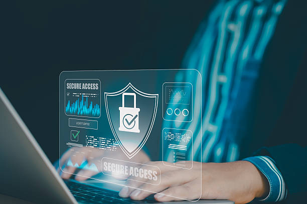 istock Cyber defense UI showing secure access login with username verification and real-time data analytics. A business user authenticates into a protected system using futuristic identity protection tools. 2236565045